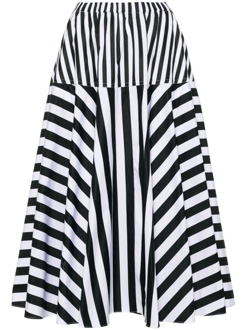Striped maxi skirt - Black