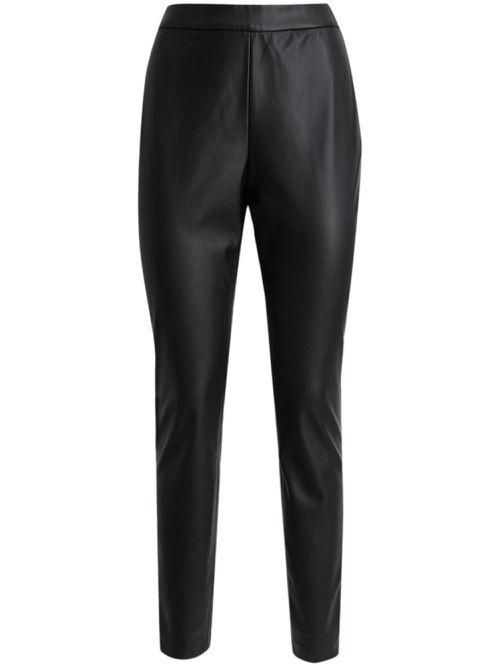 Faux-leather trousers - Black