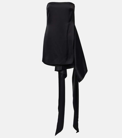 Tie-detail satin minidress