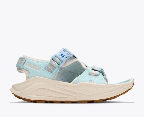 HOKA Women's Infini Hike TC Shoes in Glimmering Blue/Alabaster