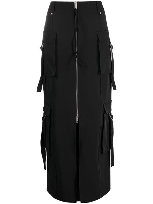 Zip-fastening maxi skirt - Black