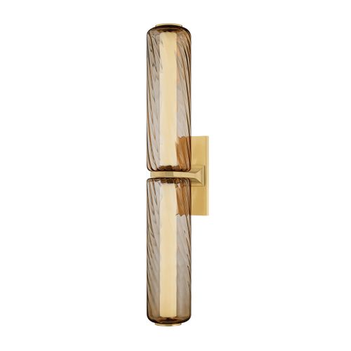 Vintage Brass LED Bathroom Vanity Light from the Tuscany Collection