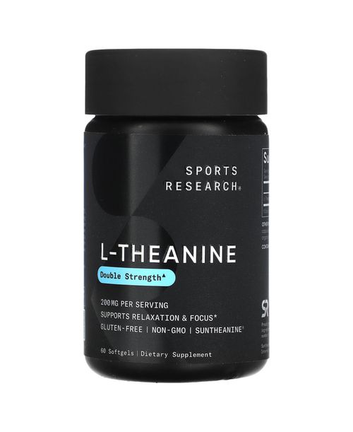 L-theanine, 200 mg, 60 Softgels, Sports Nutrition Supplements