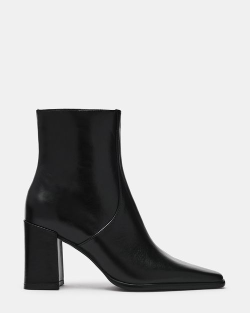 Steve Madden Women's Marsai Block Heel Booties - Black - - Leather