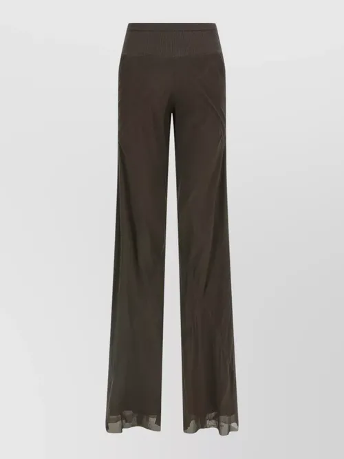 Rick Owens - wide leg trousers bias cut seam detailing