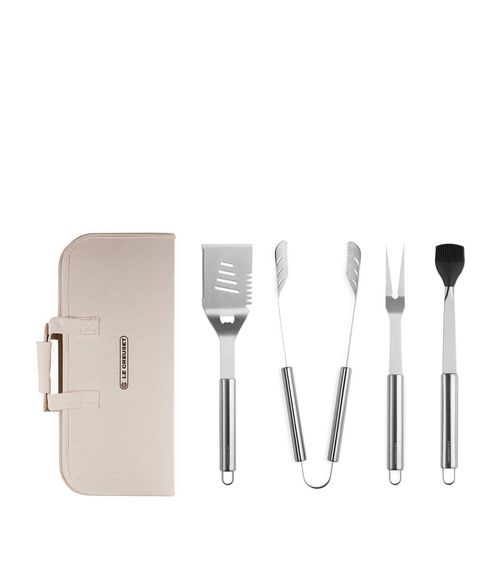 4-Piece Stainless Steel Bbq Set and Case