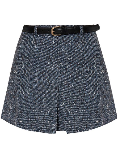 Bouclé mini skirt - Blue