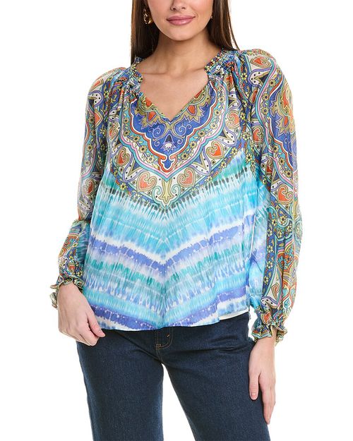 Sadie Silk-Blend Top