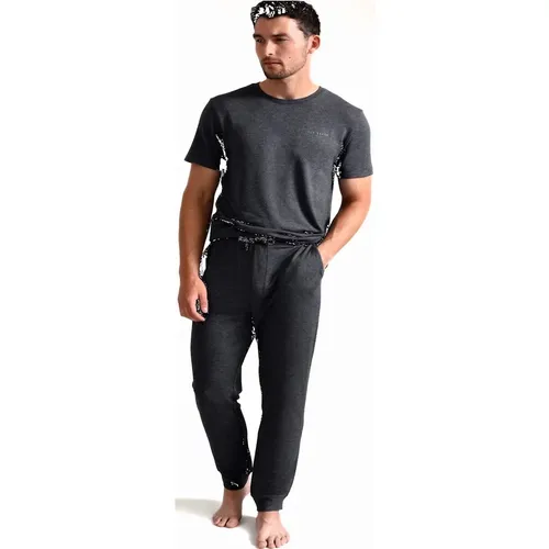 Ted Baker Men's Luxe Modal Lounge T-Shirt, Grey Heather - Black/Grey - : 33