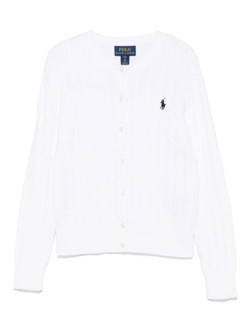 POLO RALPH LAUREN KIDS Polo Pony cardigan - White