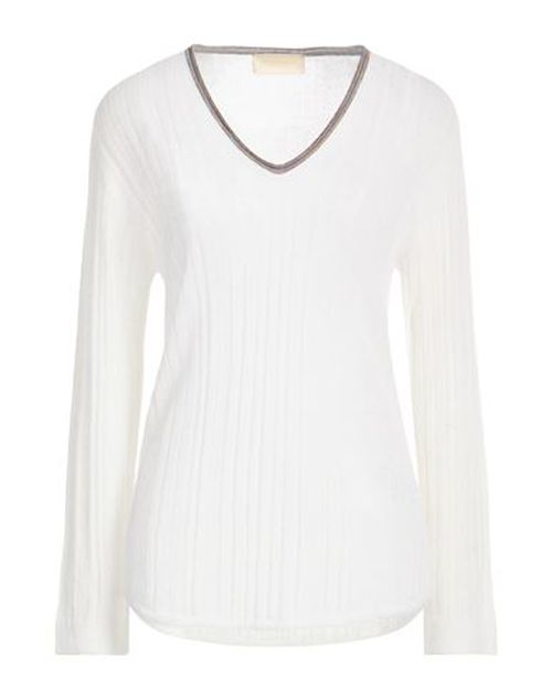 Momoní Woman Sweater Cream Size M Wool, Polyamide