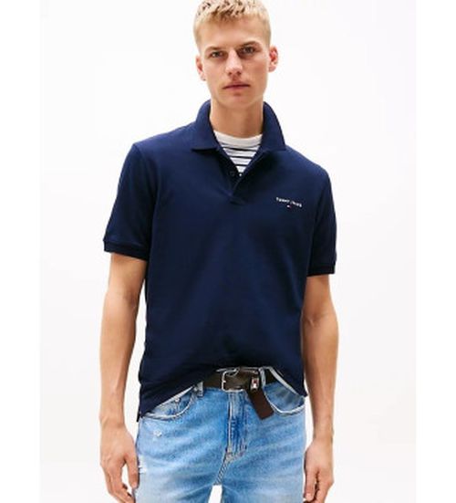 Tommy Jeans for man. DM0DM20914 Regular fit navy polo shirt (M), Casual, Cotton, Short sleeve