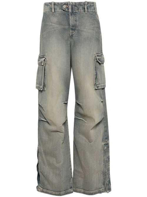 Mid-rise wide-leg jeans - Blue
