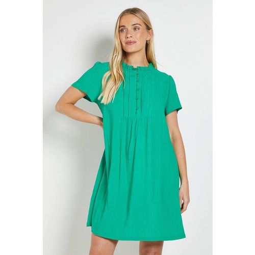 Wallis Petite Summer Cheesecloth Shift Dress In Green
