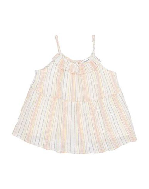 Kid Girl Top Beige Size 10 Cotton, Polyester, Metallic fiber