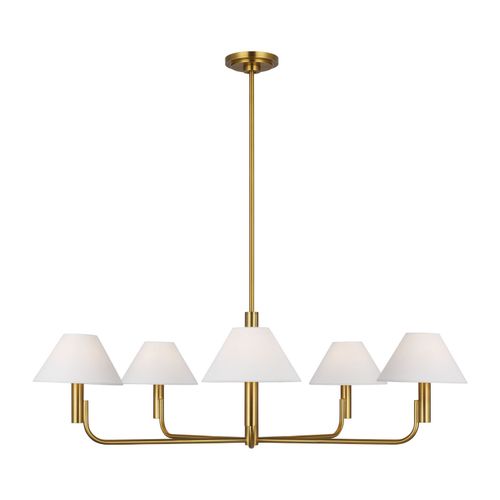 Burnished Brass Chandelier from the Colfax Collection