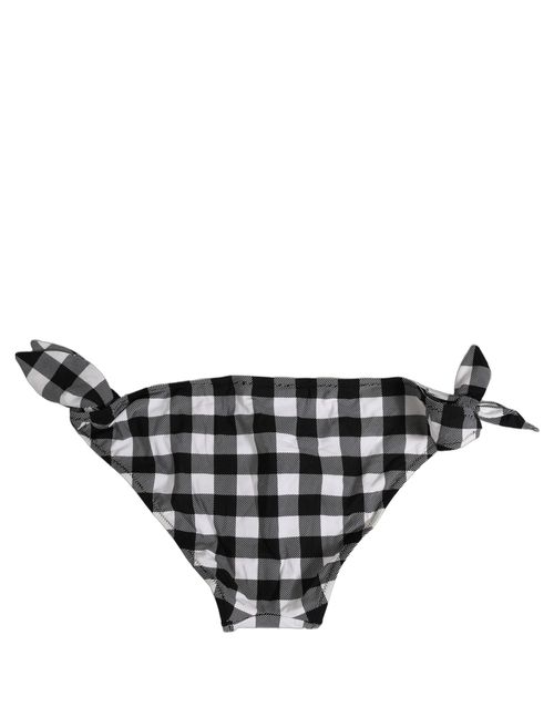 Checkered Bikini Bottom — Black
