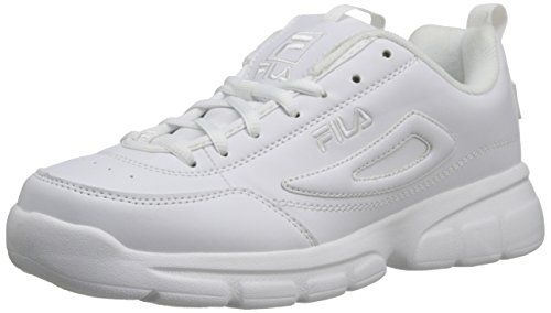 Fila Men's Disruptor SE Training Shoe, White/Fila Navy/Fila Red, 10.5 M US
