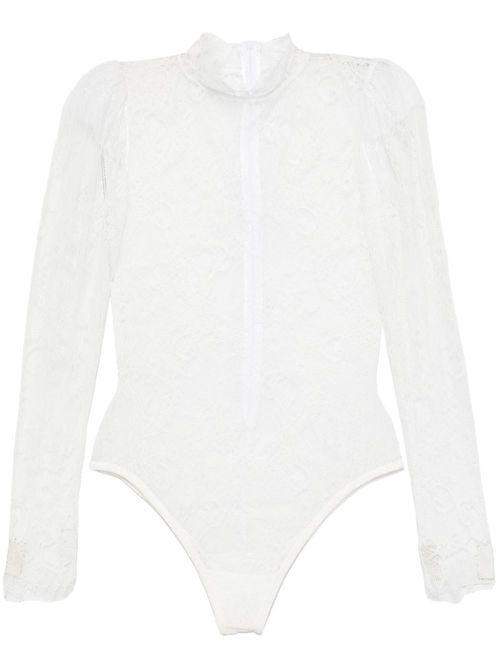 Chantilly lace bodysuit - White