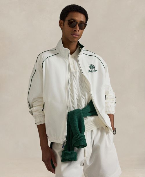Men's Long-Sleeve Oakfort Faille Jacket - Paper White