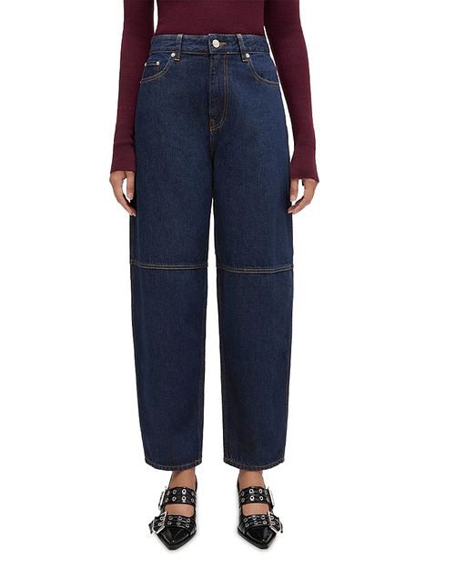 Essentials Rinse Mid Rise Barrel Jeans in Rinse