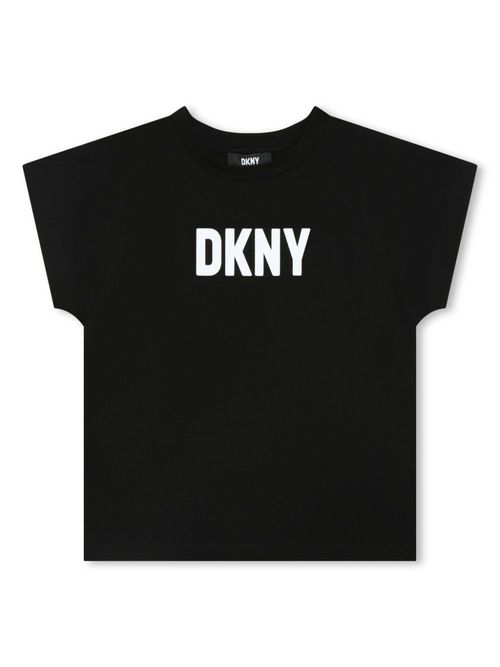 Logo-print round-neck T-shirt - Black