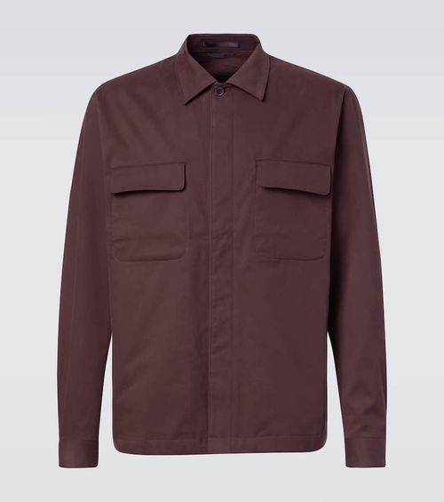 Cotton and cashmere overshirt