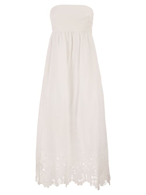 maxmara linen dress Weekend Max Mara Linen dress with midi length and pleated skirt