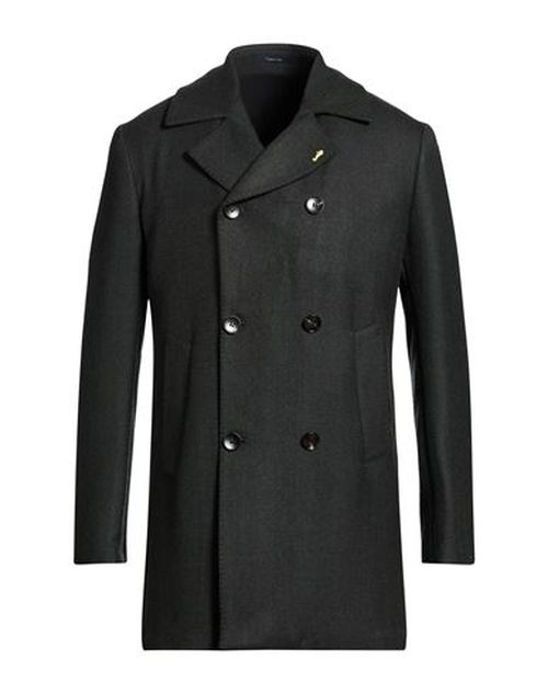 Man Coat Dark green Size 36 Polyester, Wool