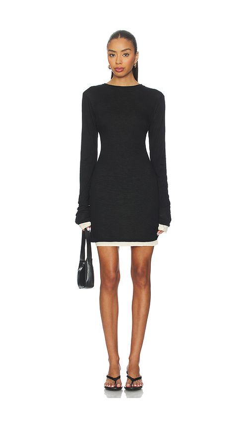 Superdown Vayda Mini Dress in Black,Cream. XS. Also in L, M, S
