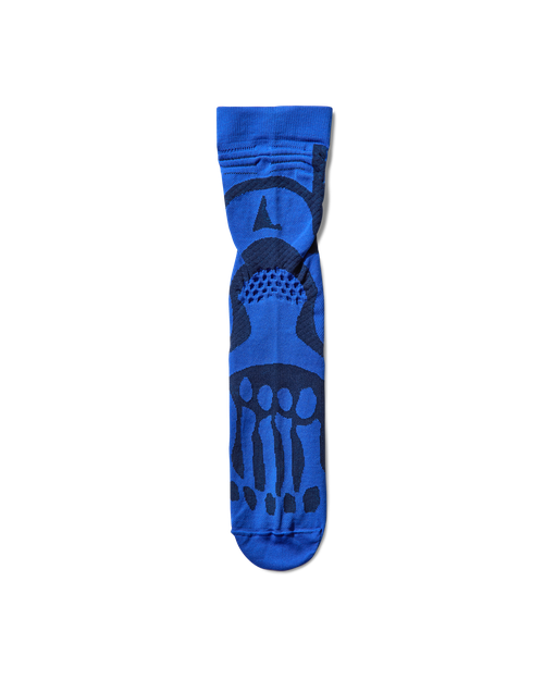 ROA Bones Logo Q-skin Technical Crew Socks Blue Underwear Unisex