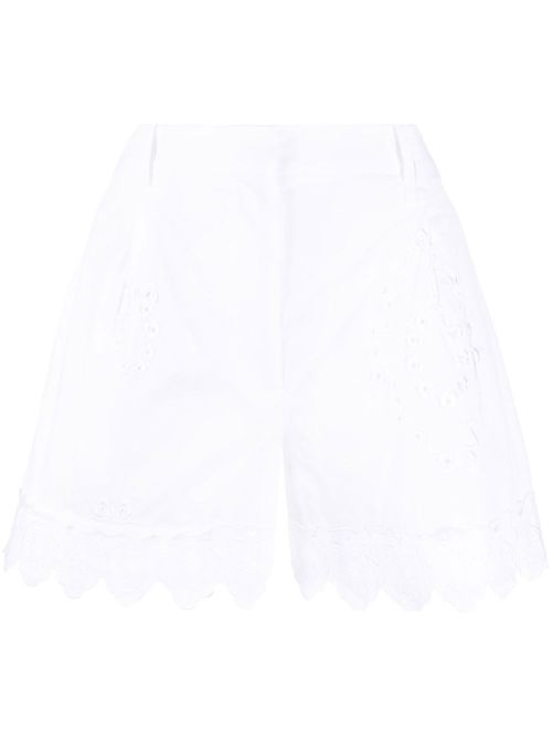 Broderie-anglaise cotton shorts - White
