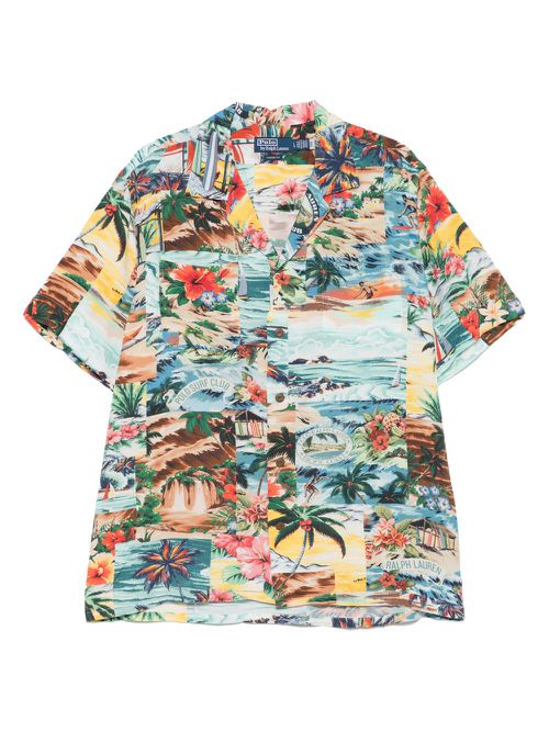 トップス RRL PATCHWORK PRINT CAMP SHIRTS Polo Ralph Lauren | Polo Ralph Lauren patchwork-print camp shirt