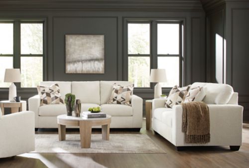 Bristaview Sofa, Loveseat and Recliner, Ecru