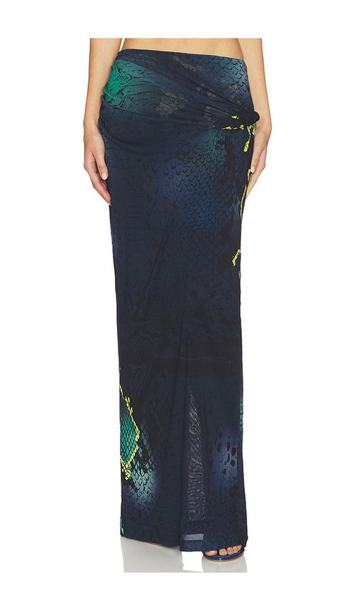 Paris Georgia Croissant Skirt in Navy,Green. L. Also in XS