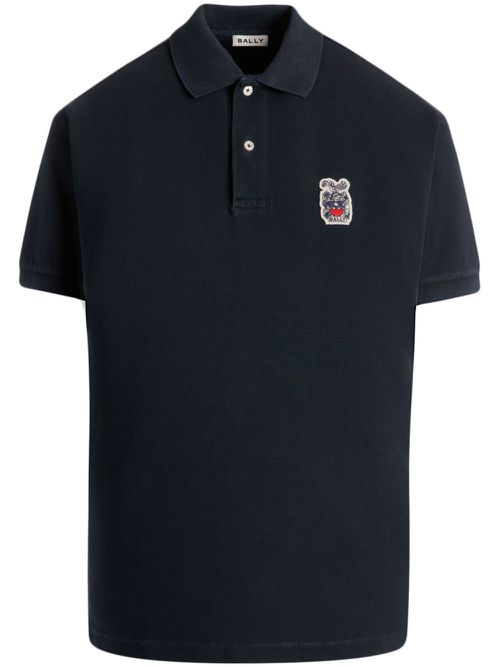 Crest logo polo shirt - Blue
