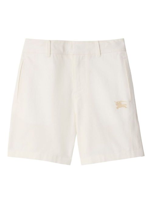 Burberry Kids EKD-embroidered shorts - White