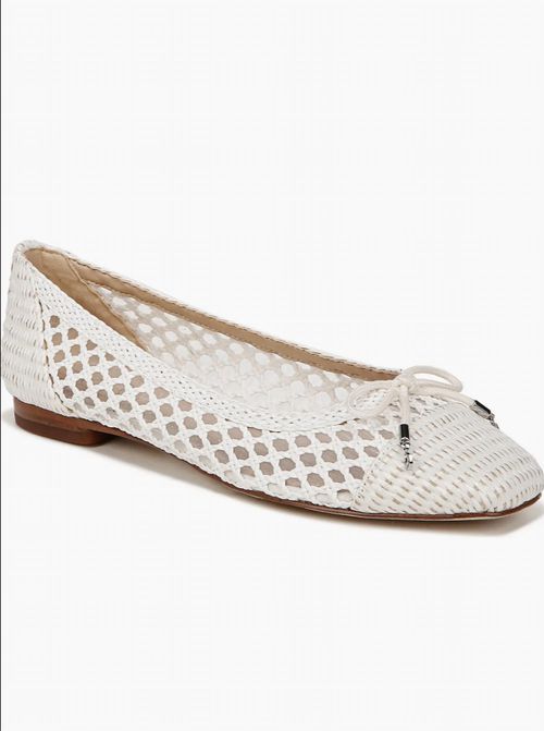 Women's May Ballet Flat Shoes In Bright White
