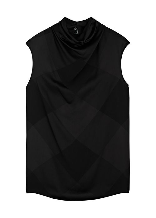 Draped Satin Blouse