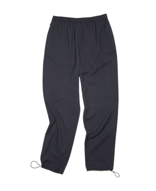 Elasticated-waist tapered trousers