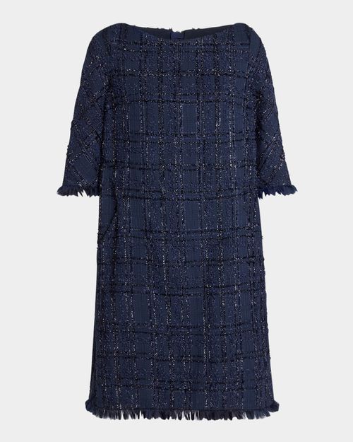 Linton Metallic Tweed Shift Dress