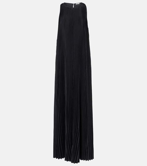 Chenes pleated halterneck maxi dress