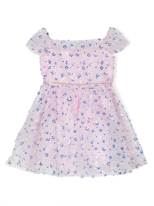 Fairy Princess embellished short dress - Purple