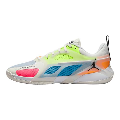 Jordan Heir Series Basketball Shoes (FQ3858-100, Sail/Dark Powder Blue/Volt/Black)