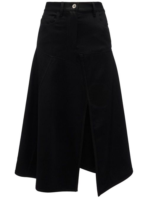 Hanky-hem asymmetric skirt - Black