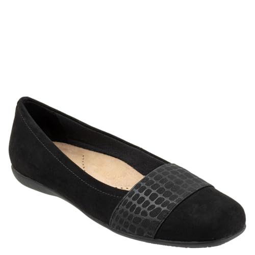 Trotters Women's Samantha Flat Navy Lizard 9.0M