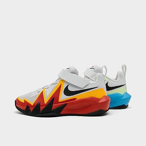 Little Kids S. T. Dynamite Basketball Shoes in Off White/Picante Red/Current Blue