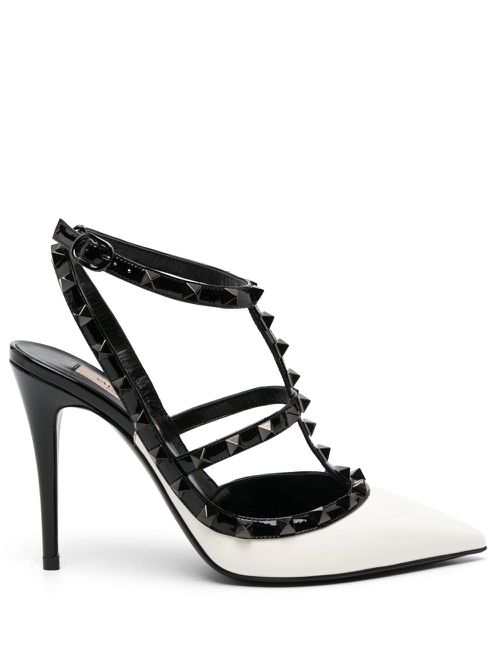 Rockstud 112mm stiletto pumps - A81 - IVORY-NERO