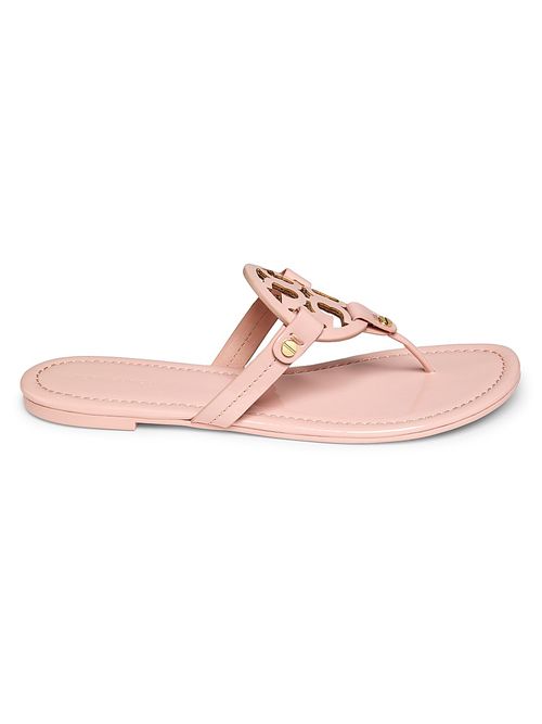 Women's Miller Patent Leather Thong Sandals - Sea Shell