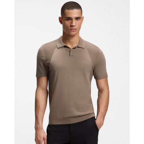 BOSS Green Mens Momentum-Lite Short Sleeve Polo Shirt in Tan Cotton - X-Large